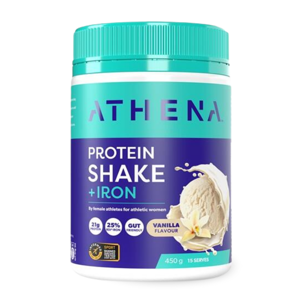 ATHENA Protein Shake + Iron (Vanilla)